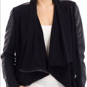 Blank NYC Faux Leather Drape Moto Jacket